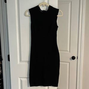 Black denim, stretch dress- super flattering!